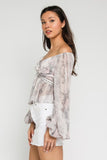 OFF SHOULDER TWIST BLOUSE