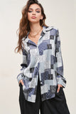 PATCHWORK SILKY BLOUSE