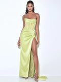 PRISA CORSET SATIN GOWN