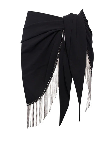 QUILL BLACK COVER UP SARONG SKIRT