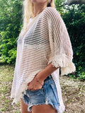 SHEER FRINGE TOP