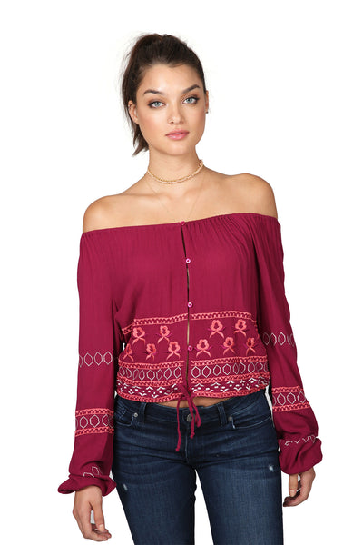 POSY PEASANT CROP TOP - SHOP MĒKO