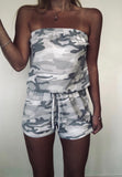 CAMO STRAPLESS ROMPER