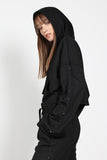 STUDDED BELL SLEEVE HOODIE