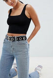 SQUARE NECK CROP TOP