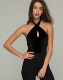 CROSS VELVET BODYSUIT - SHOP MĒKO