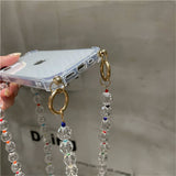 CRYSTAL CHAIN PHONE STRAP & CLEAR CASE