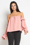 ROMANTIC RUFFLE TOP - MAUVE
