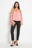 ROMANTIC RUFFLE TOP - MAUVE