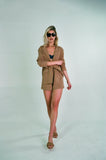 SUNDOWN LINEN BLAZER AND SHORTS SET