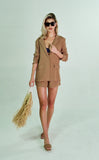 SUNDOWN LINEN BLAZER AND SHORTS SET