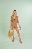 SUNDOWN LINEN BLAZER AND SHORTS SET