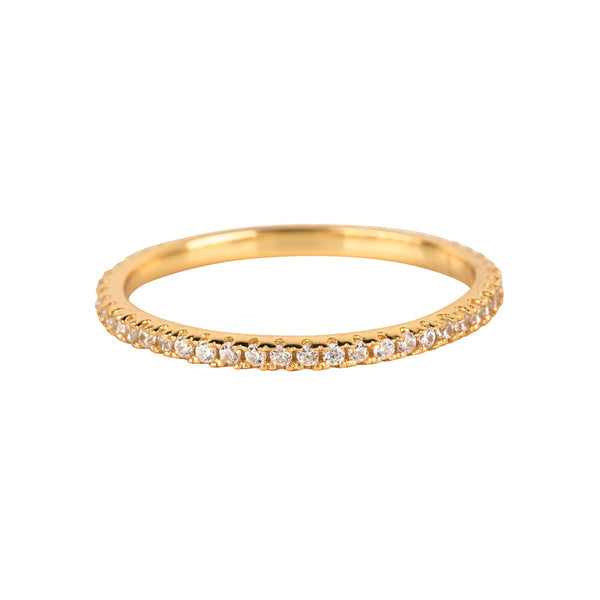 CLEAR STACK RING - GOLD