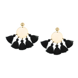 SHASHI TASSLE BLACK EARRINGS