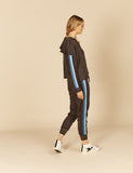 STRIPE SLEEVE TRIM BOXY HOODIE