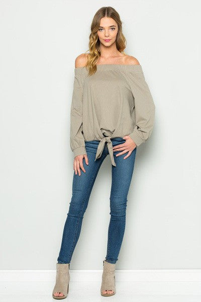 OFF SHOULDER SWEATSHIRT - SHOP MĒKO