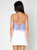 THIN STRIPE CAMI CROP TOP